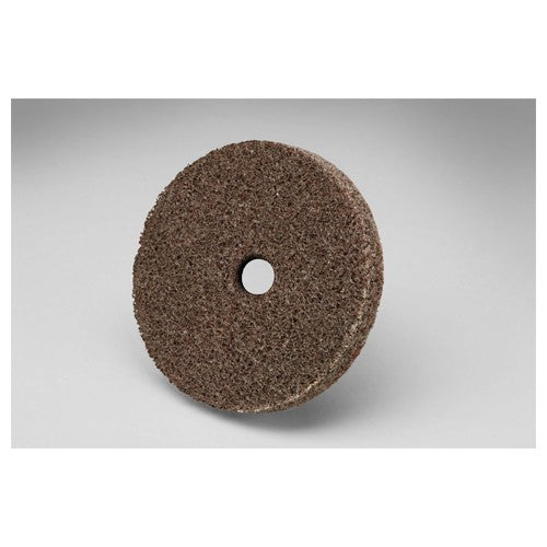 Scotch-Brite EXL Unitized Wheel XL-UW 8A Medium 2-1/2″ × 3/8″ × 1/4″ - Exact Industrial Supply