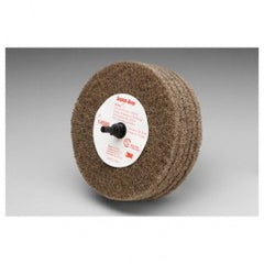 Scotch-Brite Roloc+ Cut and Polish Disc D5 C5-ZR A/O Medium 4 in × 1-1/4 in - Exact Industrial Supply