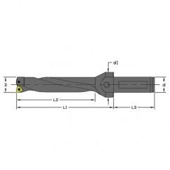 UD-1625-4D-125 - 1.625" Dia - Indexable Drill - Coolant Thru - Exact Industrial Supply