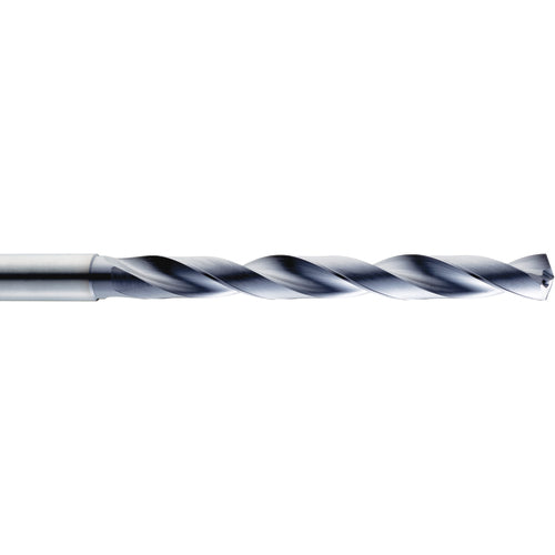 3/8″ Dia. × 10 mm Shank × 61 mm Flute Length × 103 mm OAL, 5xD, 145°, TA, 2 Flute, Coolant Thru, Round Solid Carbide Drill