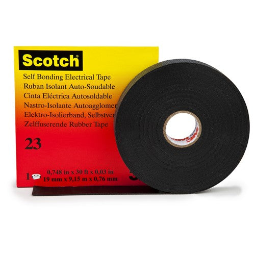 3/4 in × 30 ft Scotch® 23 Electrical Tape - 19 mm × 9 Alt Mfg # 15025 - Exact Industrial Supply