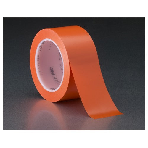 3M Vinyl Tape 471 Orange 1/4″ × 36 yd 5.2 mil Individually Wrapped Conveniently Packaged - Exact Industrial Supply