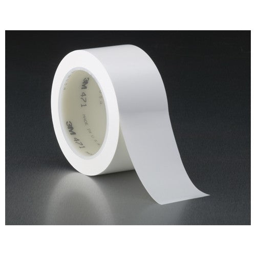 3M Vinyl Tape 471 White 3/8″ × 36 yd 5.2 mil - Exact Industrial Supply