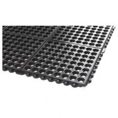 3' x 3' x 5/8" Thick Drainage Mat - Black - Exact Industrial Supply