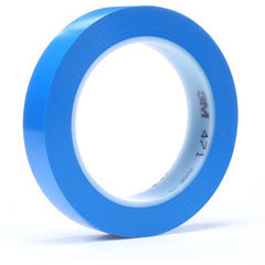 3M Vinyl Tape 471 Blue 3/4″ × 36 yd 5.2 mil - Exact Industrial Supply