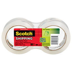 Scotch Sure Start Shipping Packaging Tape 3450-2 1.88″ × 54.6 yd (48 mm × 50 m) - Exact Industrial Supply