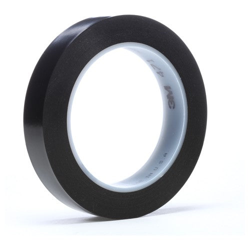 3M Vinyl Tape 471 Black 3/4″ × 36 yd 5.2 mil - Exact Industrial Supply