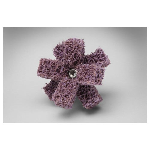 Scotch-Brite Cross Buff 2″ × 1/2″ × 2 PLY × 8-32 High Strength A MED - Exact Industrial Supply