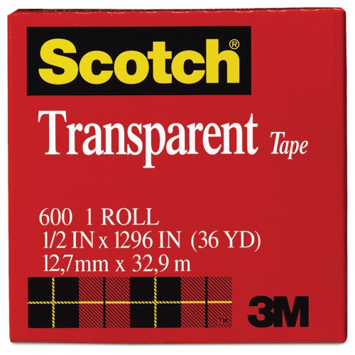 Scotch Transparent Tape 600-2P34-72 3/4″ × 2592″ (19 mm × 65 8 m) - Exact Industrial Supply
