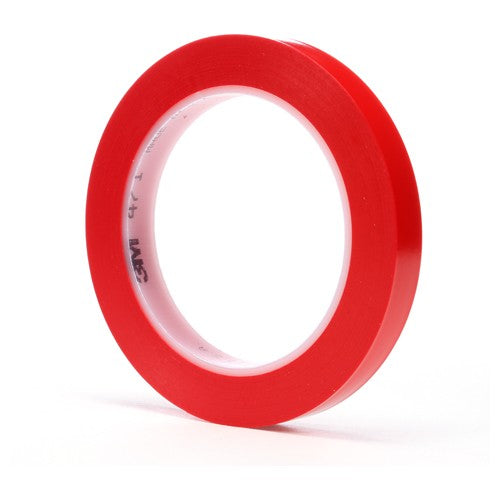 3M Vinyl Tape 471 Red 1/2″ × 36 yd 5.2 mil - Exact Industrial Supply
