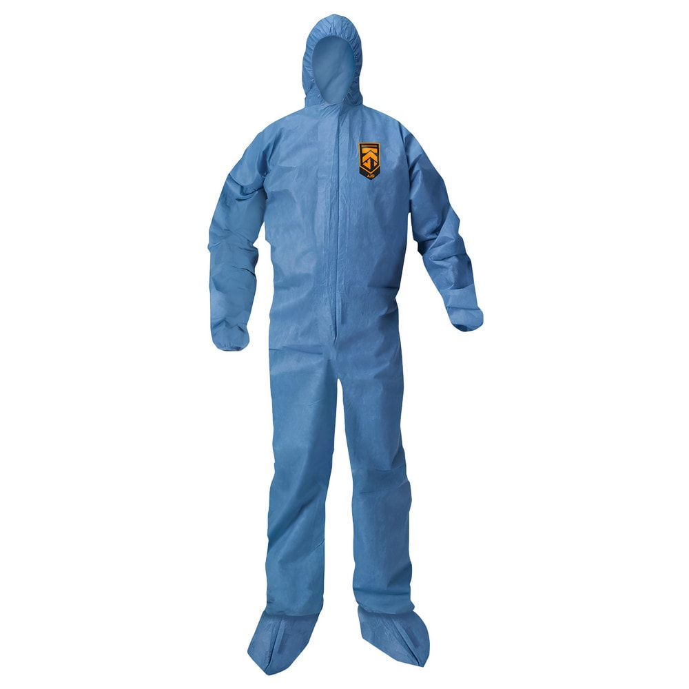 Disposable Coveralls: Particle Protection Protection, Size X-Large, SMMMS, Zipper Closure