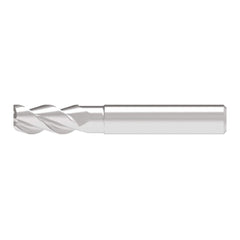 Corner Radius End Mill: 12.00 mm Dia, 25.00 mm LOC, 1.00 mm Radius, 3 Flute, Solid Carbide