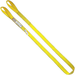 Twisted Eye & Eye, Type 4 Web Sling: 18' Long, 1" Wide, 1600 lb Vertical Capacity, Nylon