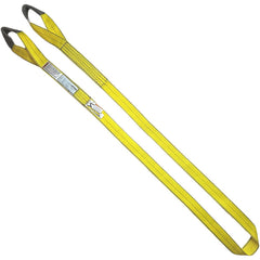 Twisted Eye & Eye, Type 4 Web Sling: 16' Long, 3" Wide, 4800 lb Vertical Capacity, Nylon