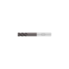 Corner Chamfer End Mill: 3.00 mm Dia, 8.00 mm LOC, 4 Flute, 0.15 mm Chamfer Width, Solid Carbide