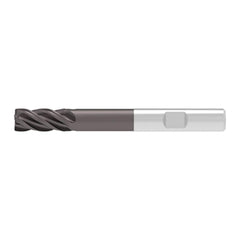 Corner Chamfer End Mill: 10.00 mm Dia, 22.00 mm LOC, 4 Flute, 0.25 mm Chamfer Width, Solid Carbide