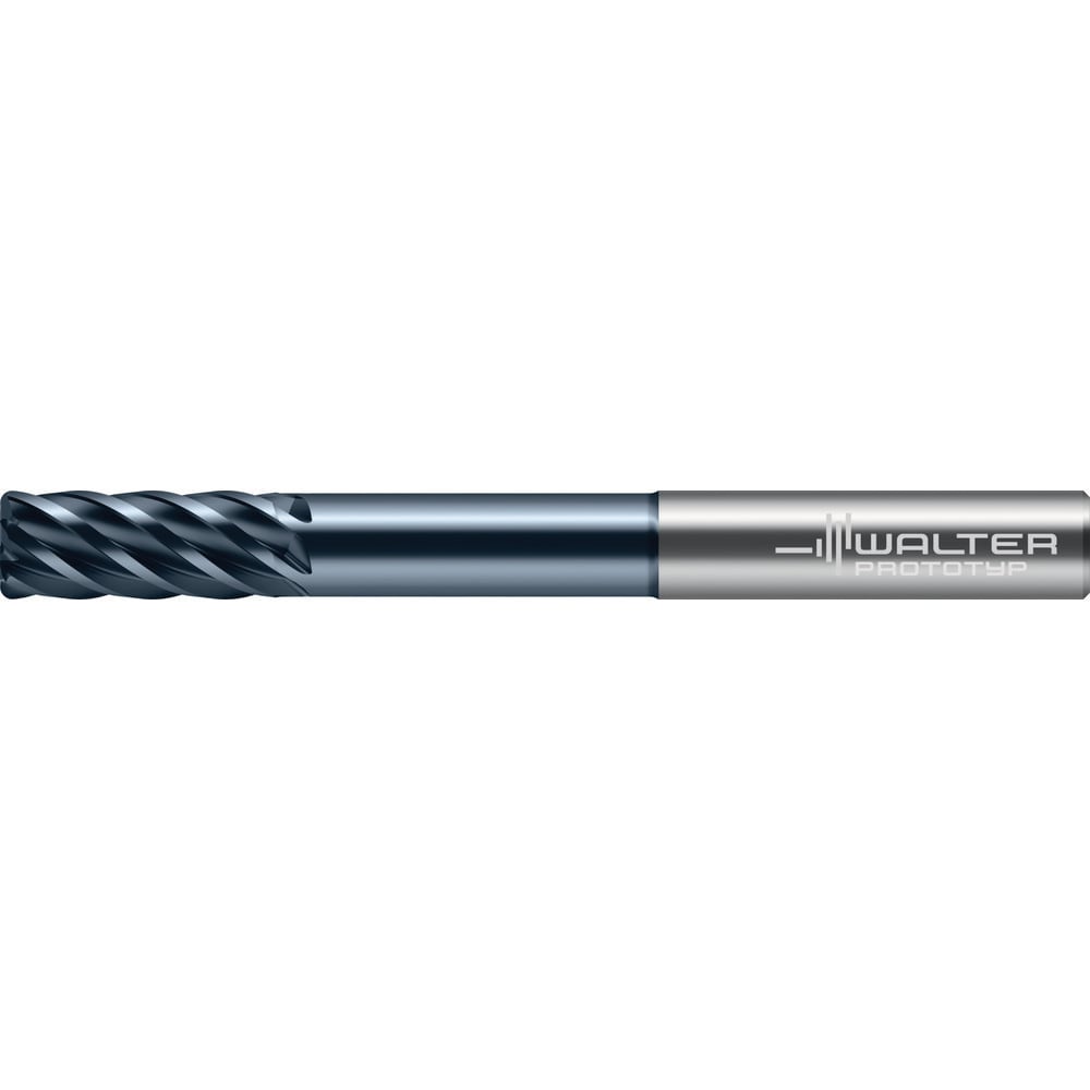 Square End Mill: 1/2" Dia, 3" LOC, 6 Flute, Solid Carbide