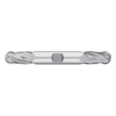 Ball End Mill: 3/8" Dia, 3/4" LOC, 4 Flute, Solid Carbide
