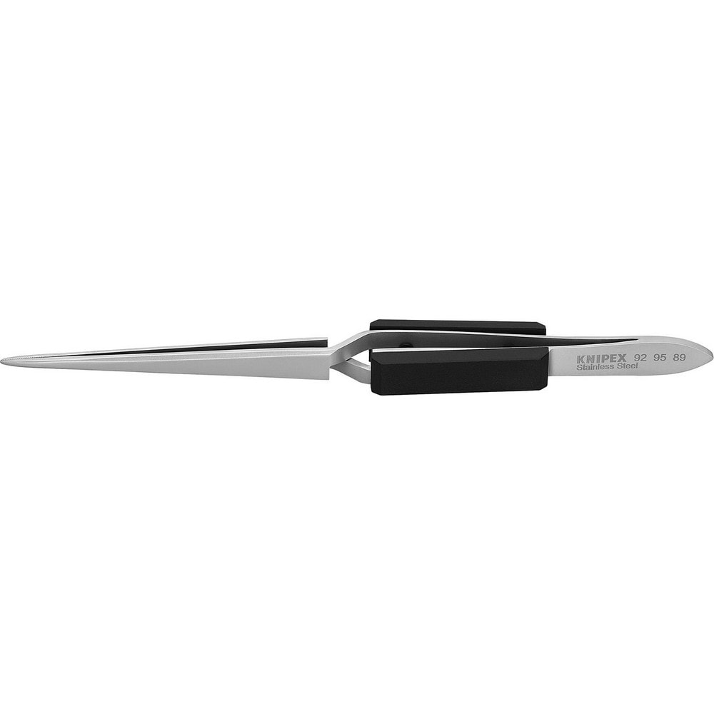 Tweezers; Tweezer Type: Utility; Pattern: Smooth Pointed Tip and Serrated Bent Tip; Material: Stainless Steel; Tip Type: Blunt; Tip Shape: Pointed; Overall Length (Inch): 6-1/4; Grip Style: Smooth