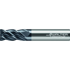 Corner Radius End Mill: 1/2" Dia, 1" LOC, 0.0150" Radius, 4 Flute, Solid Carbide