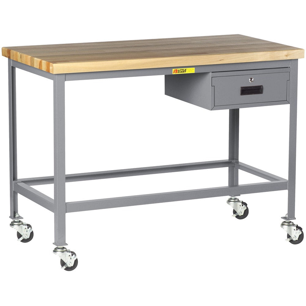 Mobile Work Benches; Bench Type: Butcher Block Work Center; Edge Type: Square; Depth (Inch): 24; Leg Style: Fixed; Load Capacity (Lb.