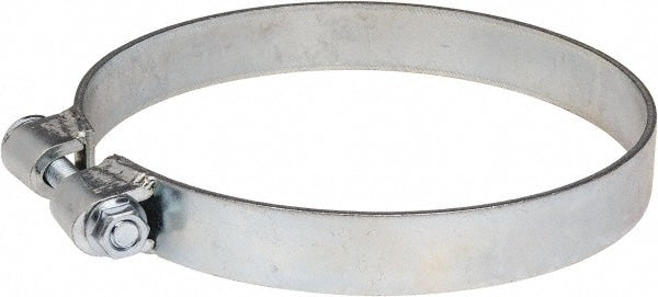 Band Clamp: BCE Band Style, 0.12" Thick, Zinc-Plated Steel