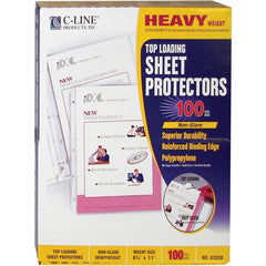 Document Protectors; Document Type: Sheet Protector; Material: Polypropylene; Color: Clear; For Document Width: 8.5 in; For Document Length: 11 in