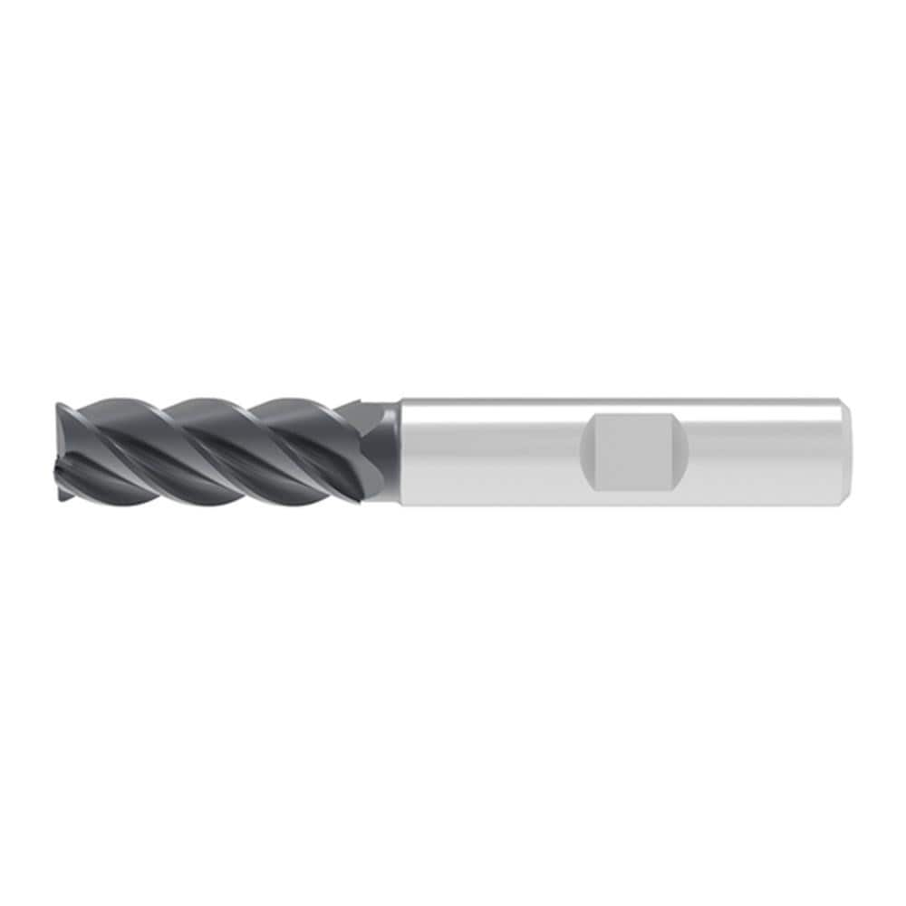 Corner Chamfer End Mill: 6.50 mm Dia, 19.00 mm LOC, 4 Flute, 0.07 mm Chamfer Width, Solid Carbide