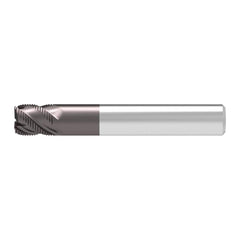 Corner Chamfer End Mill: 18.00 mm Dia, 19.00 mm LOC, 5 Flute, 0.35 mm Chamfer Width, Solid Carbide