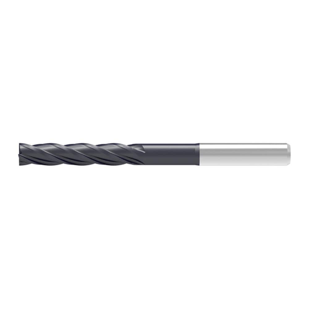 Corner Chamfer End Mill: 3.00 mm Dia, 16.00 mm LOC, 4 Flute, 0.04 mm Chamfer Width, Solid Carbide