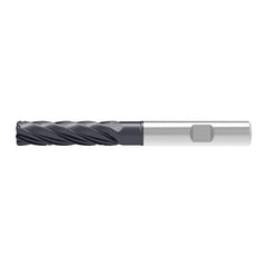 Corner Radius End Mill: 16.00 mm Dia, 65.00 mm LOC, 3.00 mm Radius, 5 Flute, Solid Carbide