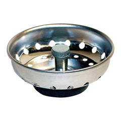 Sink Strainers & Stoppers; Type: Fixed Post Basket; Drain Size (Inch): 3-1/2; Material: Stainless Steel; Color: Steel