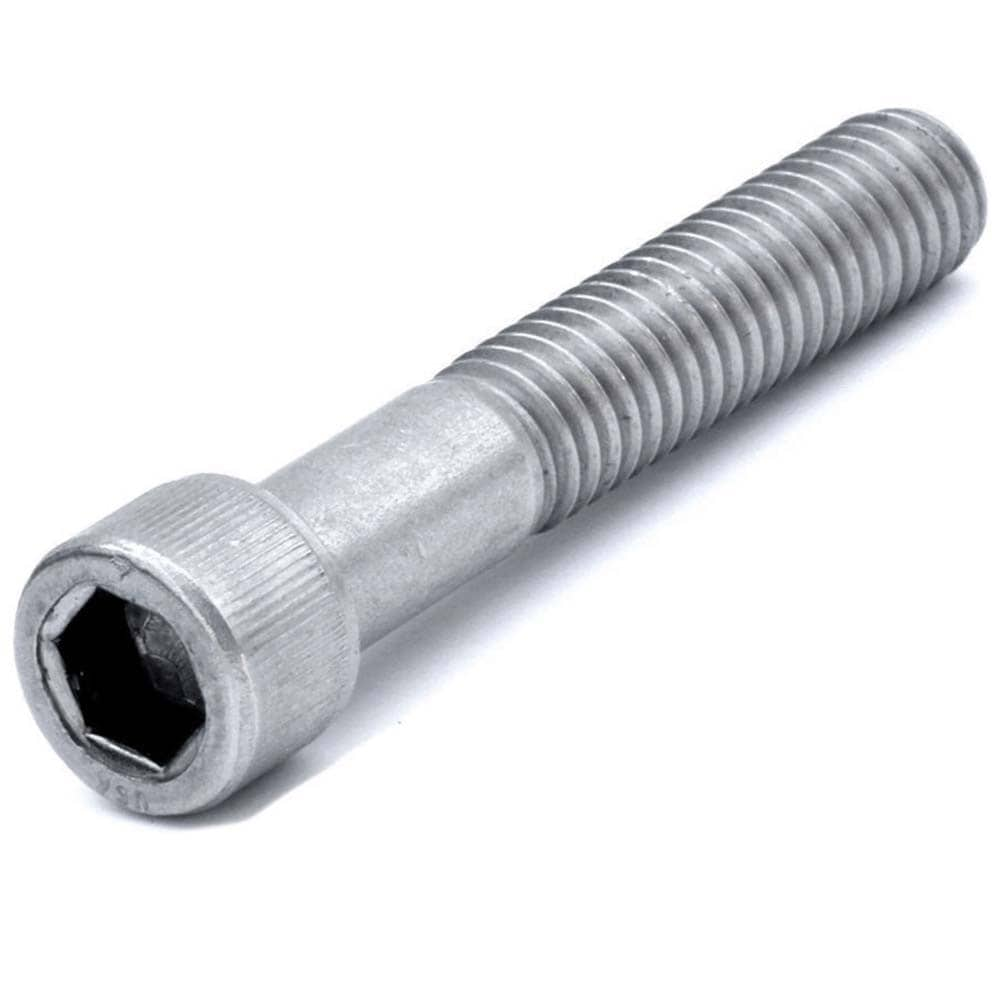 Hex Socket Cap Screw: 3/8-16 Thread, 8" Length Under Head, Stainless Steel, Bright/Uncoated Finish