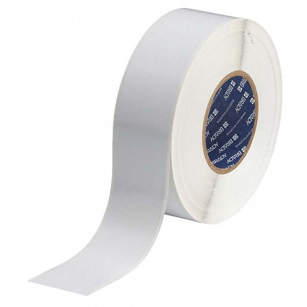 Continuous Tape for Printer: 2" x 300', Vinyl, White