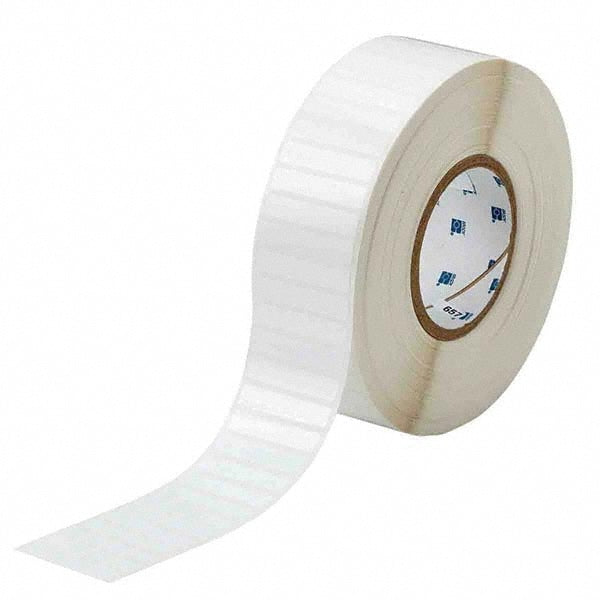 Label Maker Label: White, Polyester, 10,000 per Roll