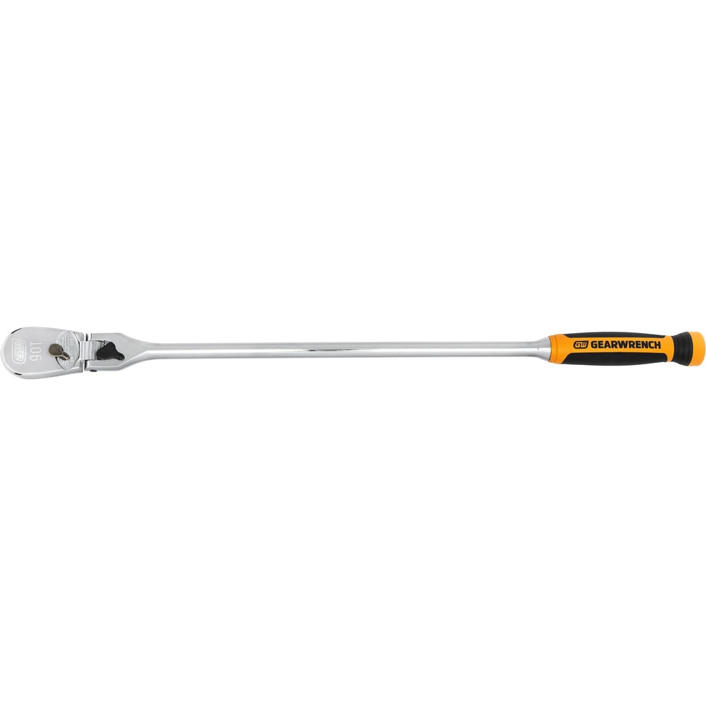 Ratchets; Tool Type: Ratchet; Drive Size: 0.5; Head Shape: Teardrop; Head Features: Reversible; Head Style: Flexible; Material: Alloy Steel; Finish: Polished Chrome; Overall Length (Inch): 24.0