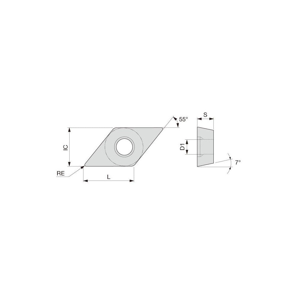 Turning Insert: DCMT21.52PS GH730, Carbide