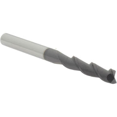 Square End Mill: 1/4" Dia, 1-1/8" LOC, 2 Flute, Solid Carbide