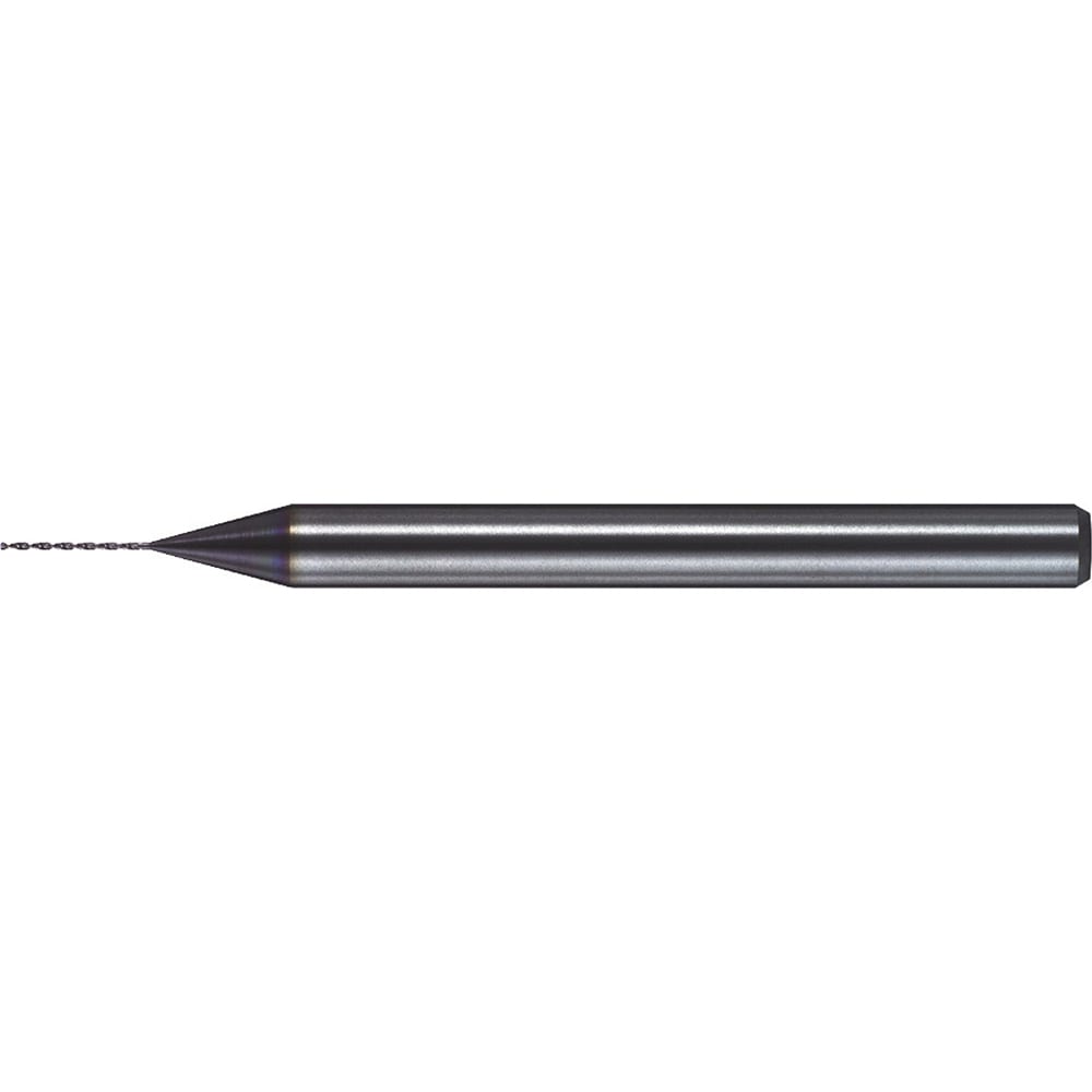 Micro Drill Bit: 0.0161" Dia, 130 deg, Solid Carbide