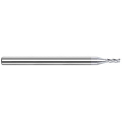 Square End Mill: 1/16" Dia, 1/4" LOC, 3 Flute, Solid Carbide