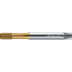 Thread Forming Tap: M5x0.8 Metric, 6HX Class of Fit, Semi-Bottoming Chamfer, High-Speed Steel-E, TIN Finish