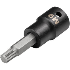 Specialty Sockets; Socket Type: Triple Square; Type: Bit; Drive Size: 1/2 in; Size (Spline): #9; Socket Size: M9; Hex Size (mm): 9.000; Hex Size (Inch): 1/2; Finish: Oxide