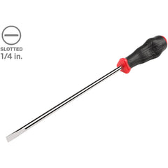 Slotted Screwdrivers; Blade Width (Inch): 1/4; Blade Length (Inch): 8; Overall Length (Inch): 12-3/4; Handle Type: Polypropelyne Softgrip; Handle Length (Decimal Inch): 4-3/4; Shank Type: Round