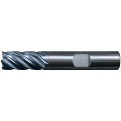 Corner Radius End Mill: 1/2" Dia, 2" LOC, 3.17 mm Radius, 5 Flute, Solid Carbide