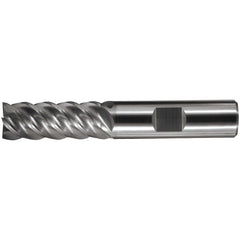 Square End Mill: 9/16" Dia, 1-1/2" LOC, 5 Flute, Solid Carbide