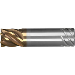 Corner Radius End Mill: 1-1/4" Dia, 3" LOC, 0.5000" Radius, 6 Flute, Solid Carbide