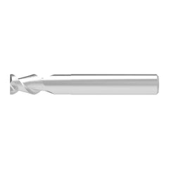 Square End Mill: 16.00 mm Dia, 25.00 mm LOC, 2 Flute, Solid Carbide