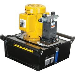 Power Hydraulic Pumps & Jacks; Type: Electric Hydraulic Pump; 1st Stage Pressure Rating: 10000; 2nd Stage Pressure Rating: 10000; Pressure Rating (psi): 10000; Oil Capacity: 5 gal; Actuation: Single Acting; Cylinder Operating Function: Advance, Hold and R