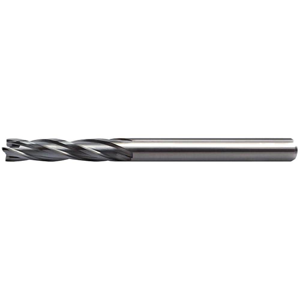 Square End Mill: 1/8" Dia, 4 Flute, Solid Carbide