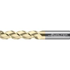 Corner Radius End Mill: 1" Dia, 2" LOC, 0.1200" Radius, 3 Flute, Solid Carbide
